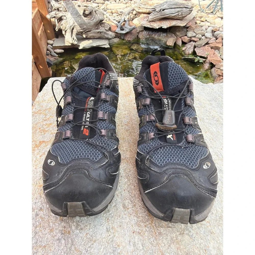Salomon XA 3D Ultra 2 Trail Running Shoes Black Grey Orange Mens 10.5 112189